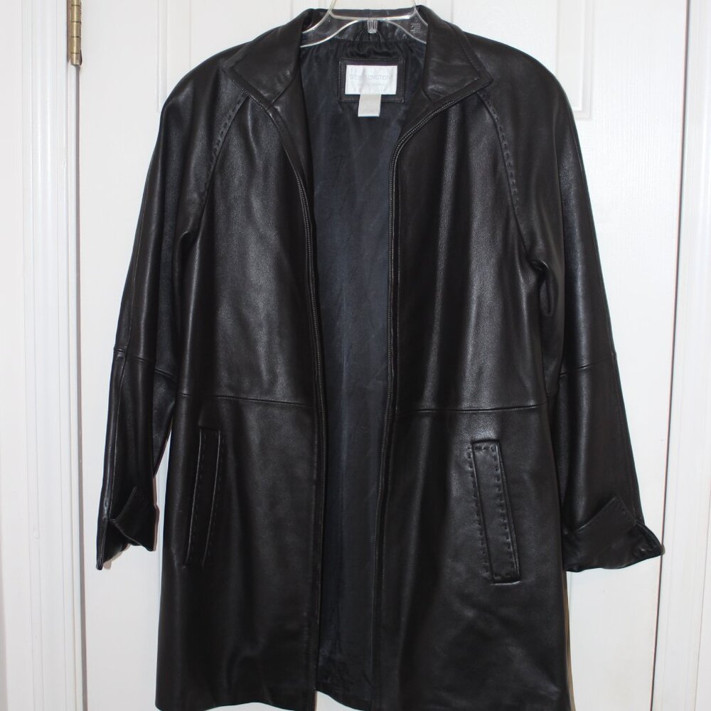 NWOT Worthington Genuine Lambskin Coat- Black
